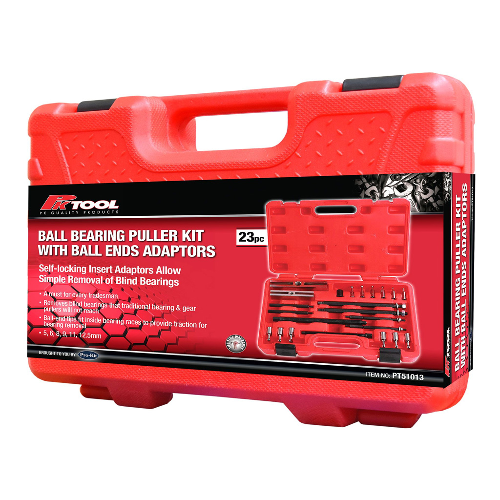 PK Tools PT51013 Ball Bearing Puller Kit with Ball End Adaptors
