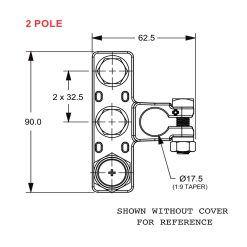 Alternative view of Littlefuse ZCase 2 Way Fuse Holder Bussed with Cover