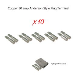 50 amp Anderson Plug Copper Terminals 10 x terminals