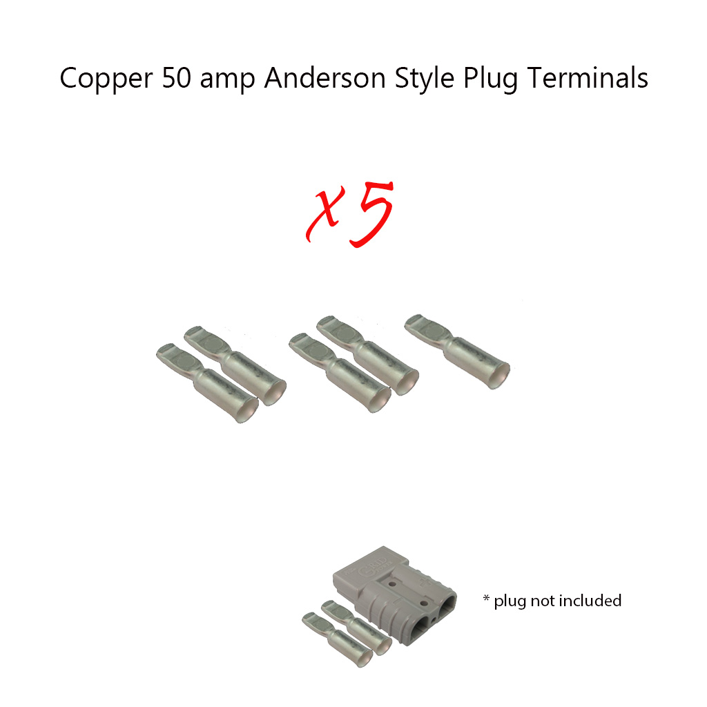 50 amp Anderson Plug Copper Terminals 5 x terminals