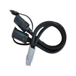 Blue Bar 50a Anderson Plug to Dual 16a Female Cig Socket Adaptor