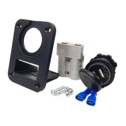 Alternative view of 50 amp Anderson Plug and Dual USB Panel Mount Assembly