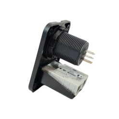 Alternative view of Panel Mount Assembly with 50 amp Anderson Plug and Dual Volt Meter