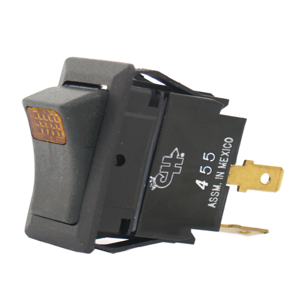 Rocker Switch On / Off Amber LED 12v