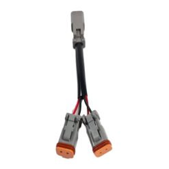 Alternative view of 2 Pin Deutsch Plug Single to Dual Plug Splitter Length 160mm