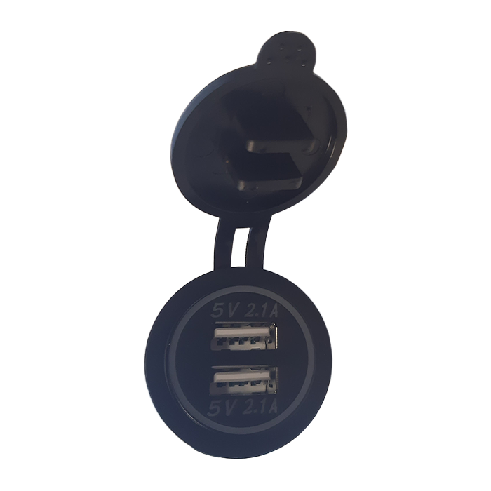 12V/24V 2.1A Dual USB Charger Socket LED Backlight - Image 2