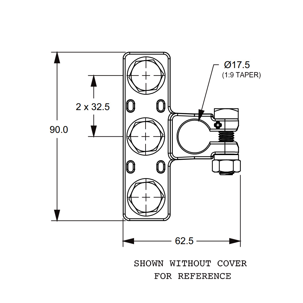Littlefuse ZCase 3 Way Fuse Holder Bussed with Cover - Image 3