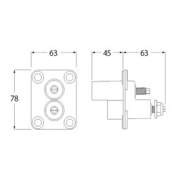 Alternative view of Hella Jump Start Terminal H/Duty High Impact ABS Plastic High Capacity Terminals