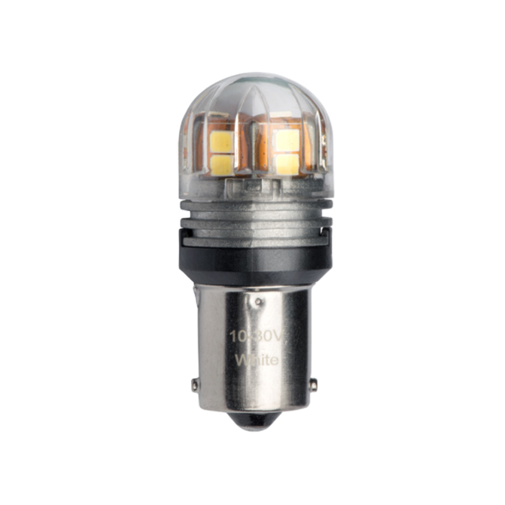 JW Speaker LED P21W Bulb 12/24v Bayonet Base White Light Twin Pack - Image 2