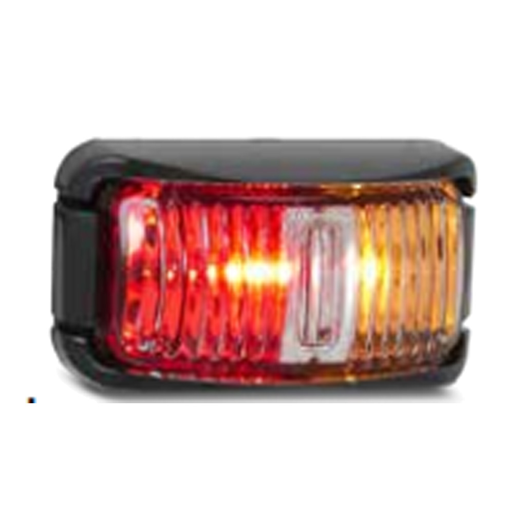 LED Autolamp Side Marker 42 Series Red / Amber 74 x 38 x 35mm 12 / 24v - Image 2