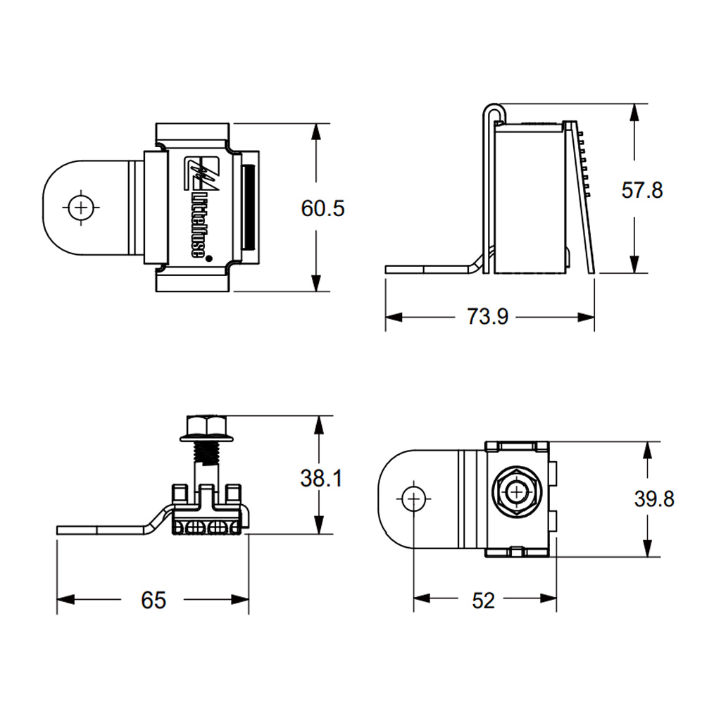 Littlefuse ZCase Fuse Battery Stud Mount Bars 1 Pole and Fuse Cover - Image 3