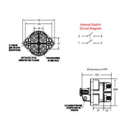 Alternative view of Battery Master Disconnect Switch 500a 48vdc Single or Dual Battery