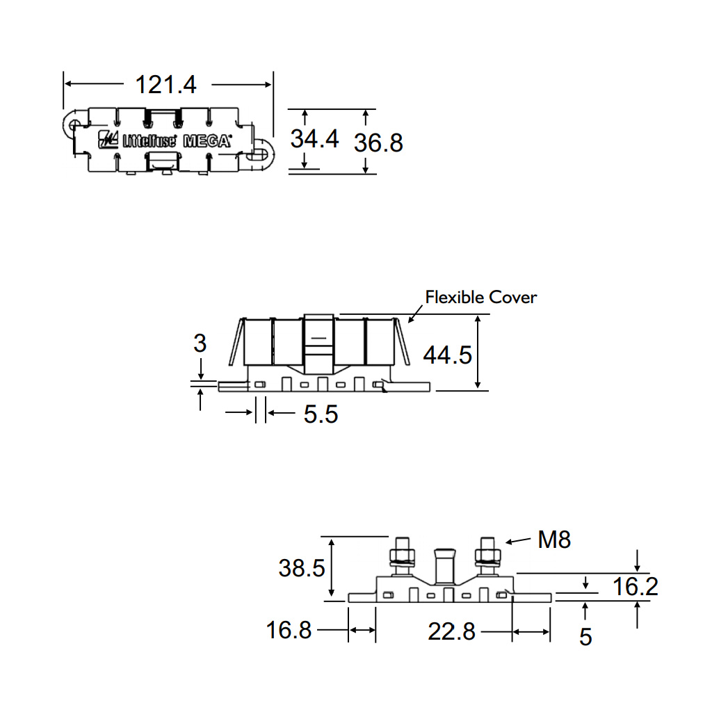 fuse block dimensions