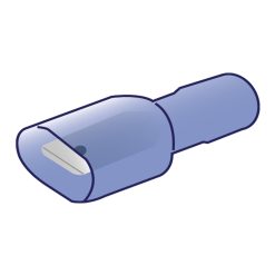 Fully Insulated Crimp Terminal Male - Blue