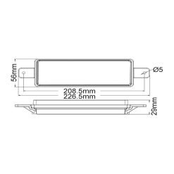 Alternative view of LV LED Bull Bar Light Amber / White 12 / 24v  30 x LED's IP67