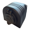 Blue Bar Single Surface Mount Dome with Female Cigarette Socket 12/24 Volt