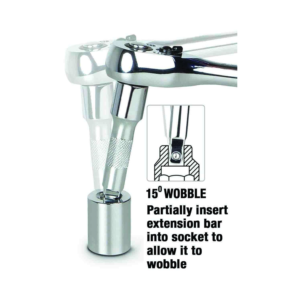 PK Tools 1/2"dr Socket Wobble Extension Bar 4pc Set - Image 3