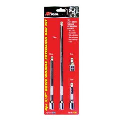 Alternative view of PK Tools 3/8"dr Socket Wobble Extension Bar 4pc Set