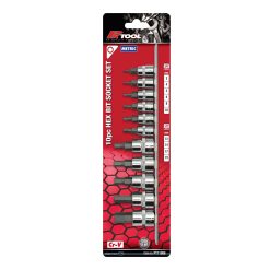 Alternative view of PK Tools Hex Bit Socket 10pc Set 3/8" & 1/2"dr Metric