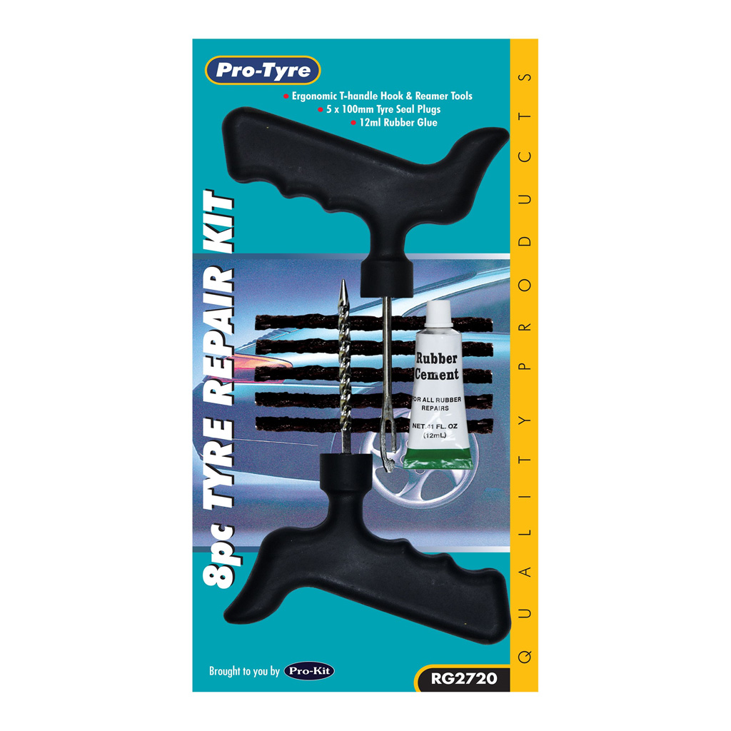 PK Tools Tyre Puncture Repair 8pc Kit Tubeless Tyre Repair - Image 3