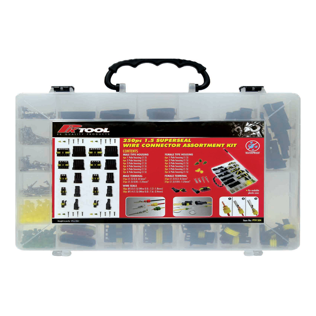 Superseal Electrical Wire Connector Assortment 250pc Set - Image 3