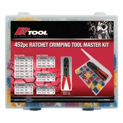 Alternative view of Mixed Crimp Terminal Kit  with Ratchet Crimping Plier and Wire Stripper 450pc