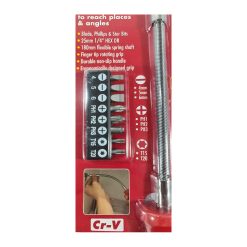 Alternative view of Screwdriver Flexible Shaft 9pc Bit Set