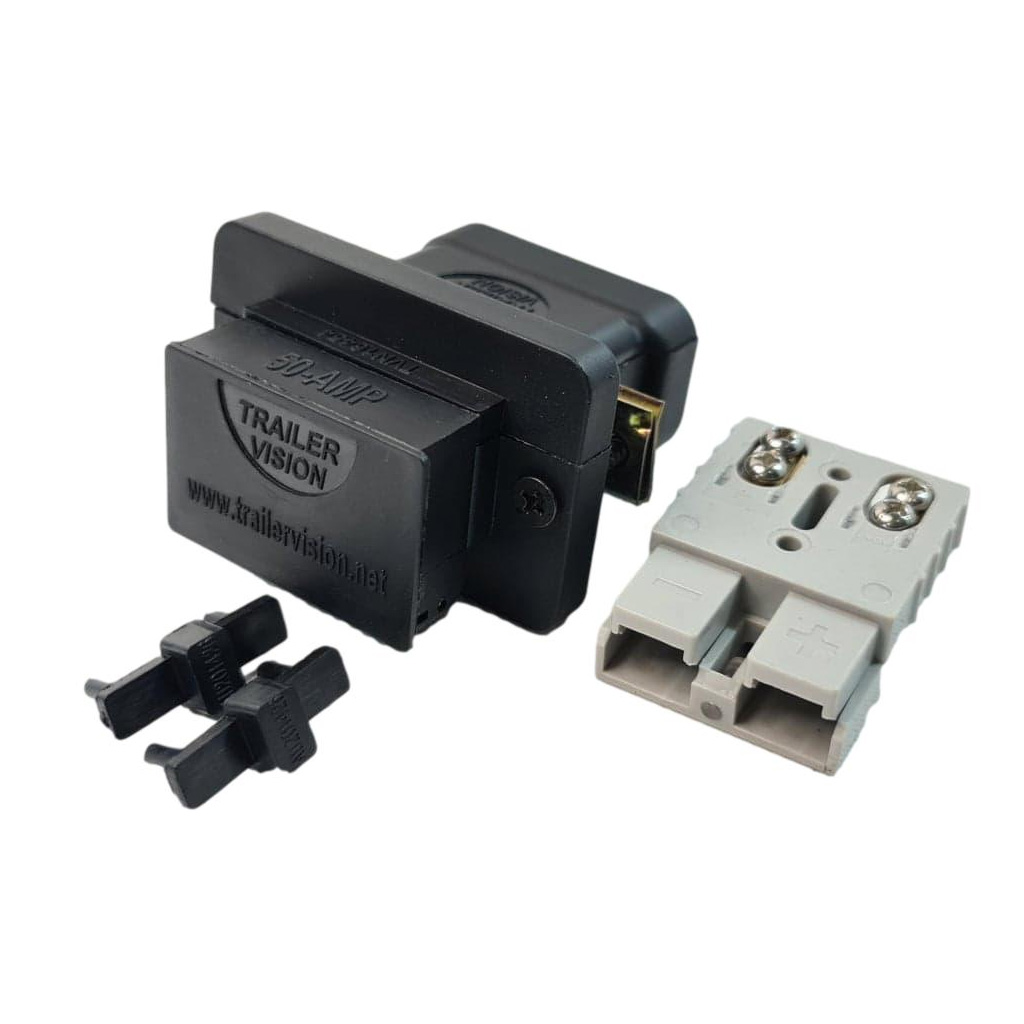 Trailer Vision 50 amp Anderson Plug Flush Mount Connector Assembly with Screw Contact Plug - Image 3