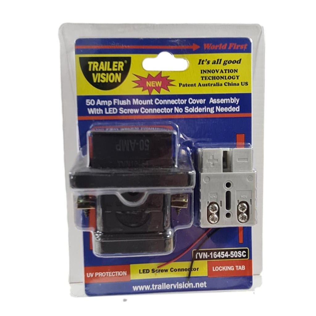 Trailer Vision 50 amp Anderson Plug Flush Mount Connector Assembly with Screw Contact Plug - Image 9