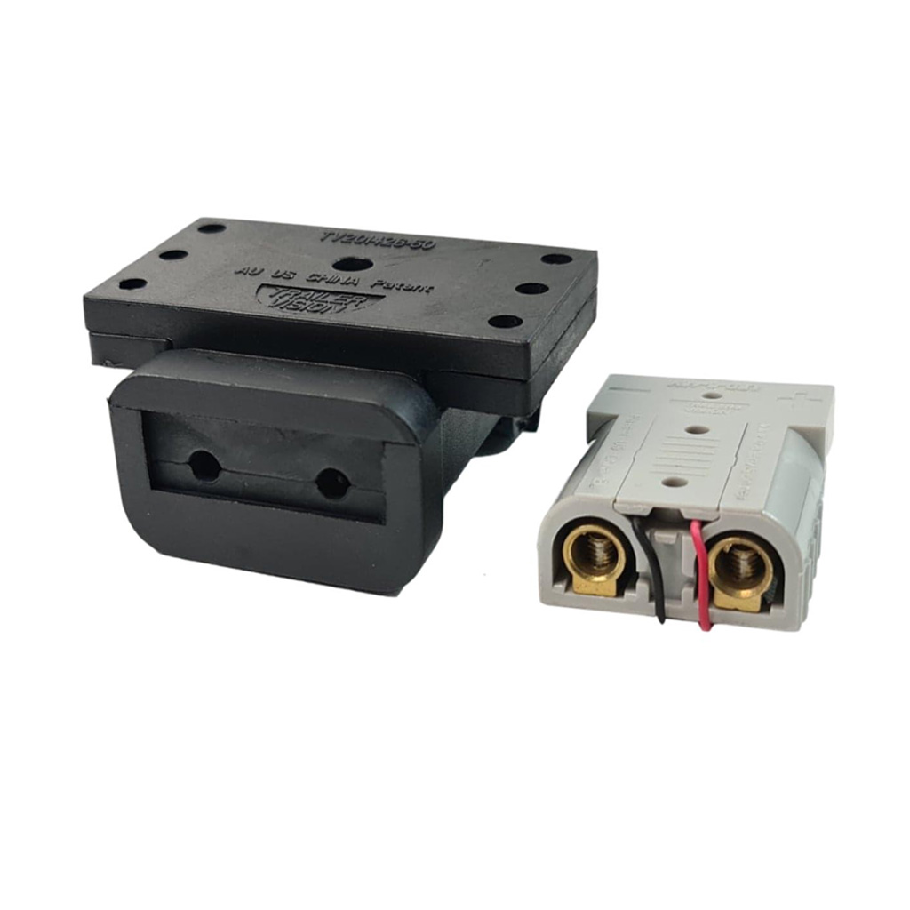 Trailer Vision 50 amp Anderson Plug Top Mount Connector Assembly with Screw Contact Plug - Image 6