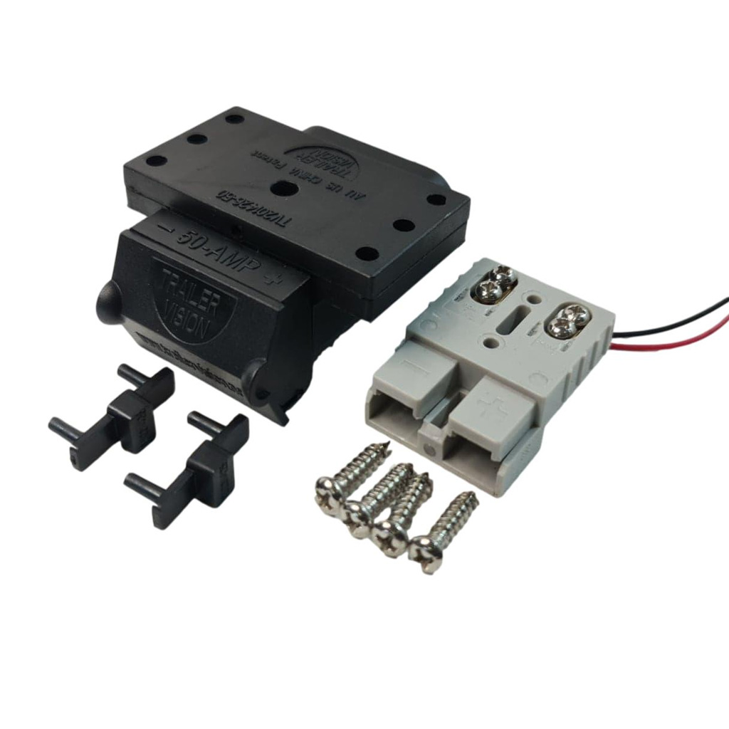 Trailer Vision 50 amp Anderson Plug Top Mount Connector Assembly with Screw Contact Plug - Image 7