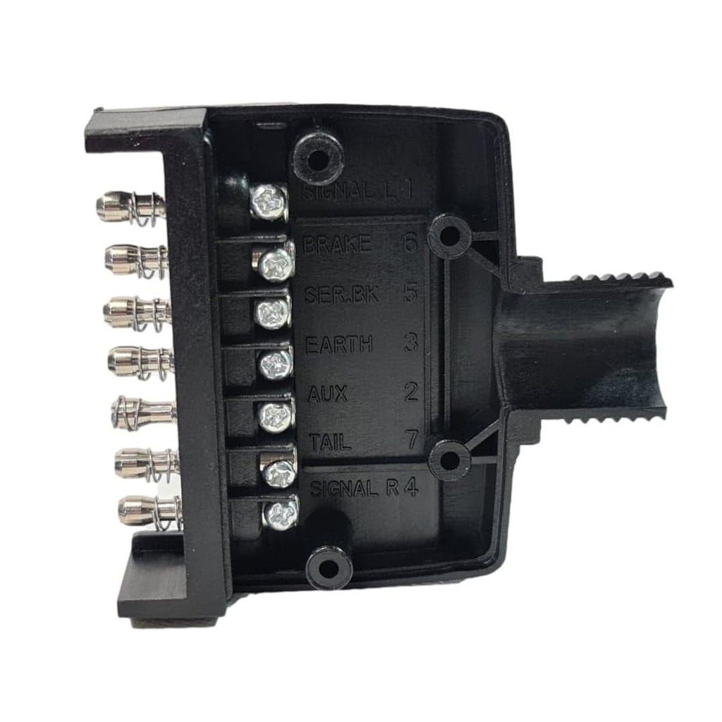 Trailer Vision 7 Pin Flat Male Plug & 7 Pin Female Socket with Terminal Springs - Image 8