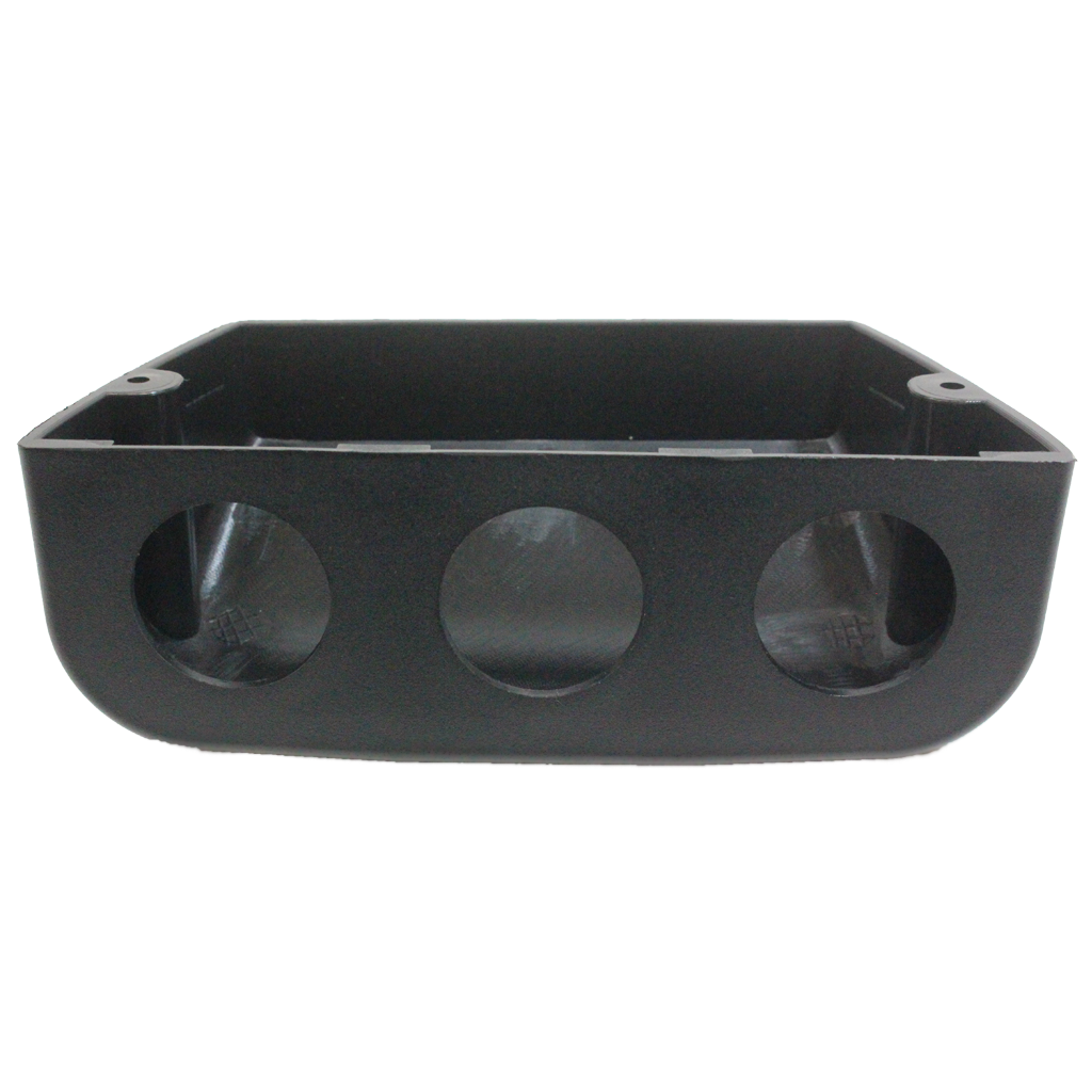 Triple Hole Surface Mount Inlet Socket Heavy Duty Plastic 30mm Diameter - Image 3