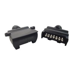 Trailer Vision 7 Pin Flat Male Plug & 7 Pin Female Socket with Terminal Springs