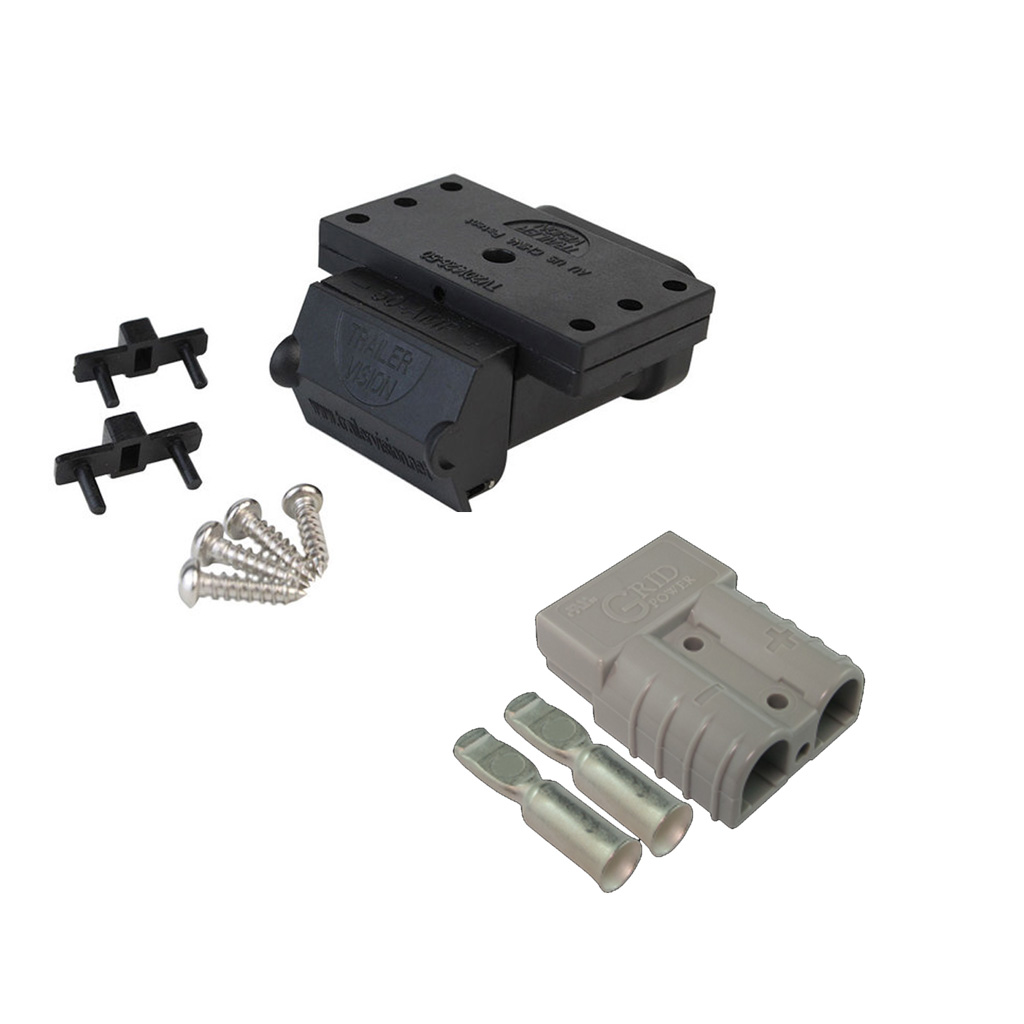 50A Anderson Plug Mounting Kit Cover with LED and 50 amp Anderson Style Plug