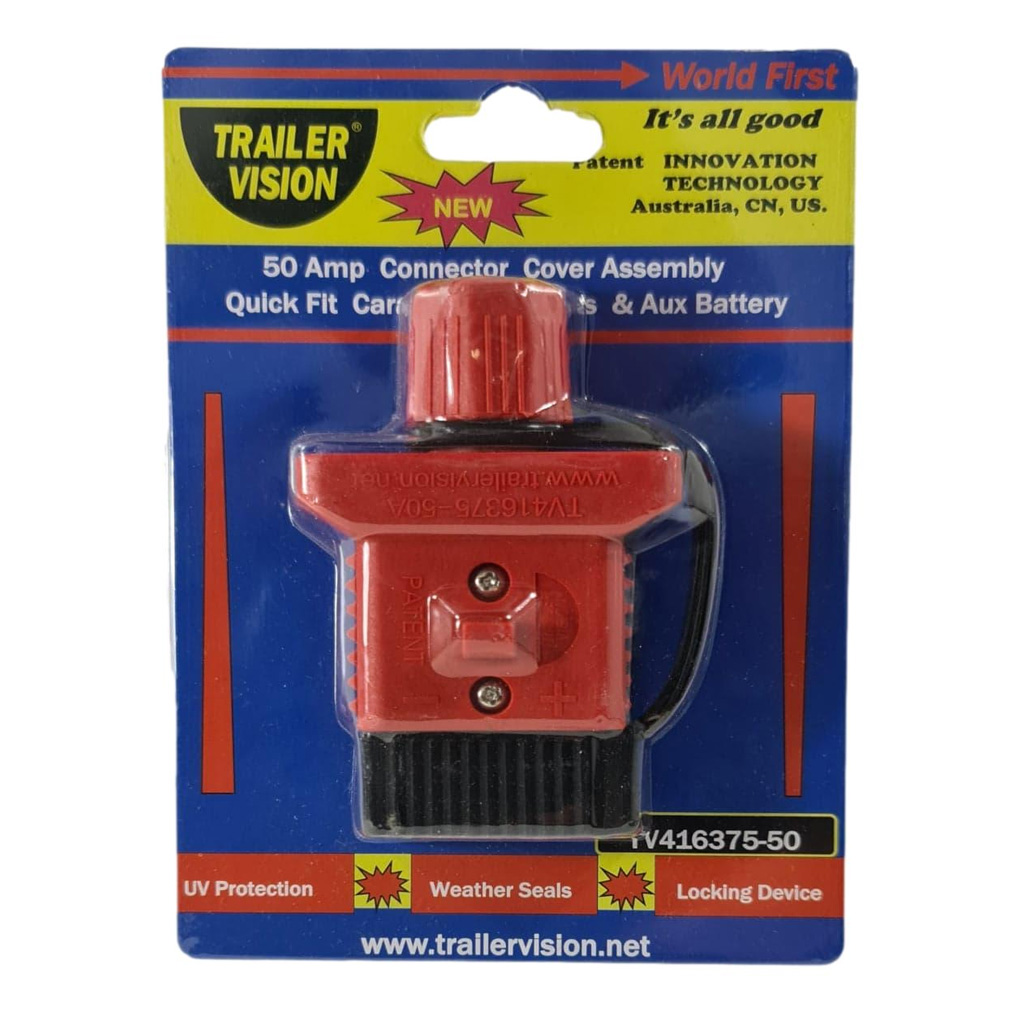 Trailer Vision 50 amp Anderson Plug Cover with Dust Cap Red - Image 6