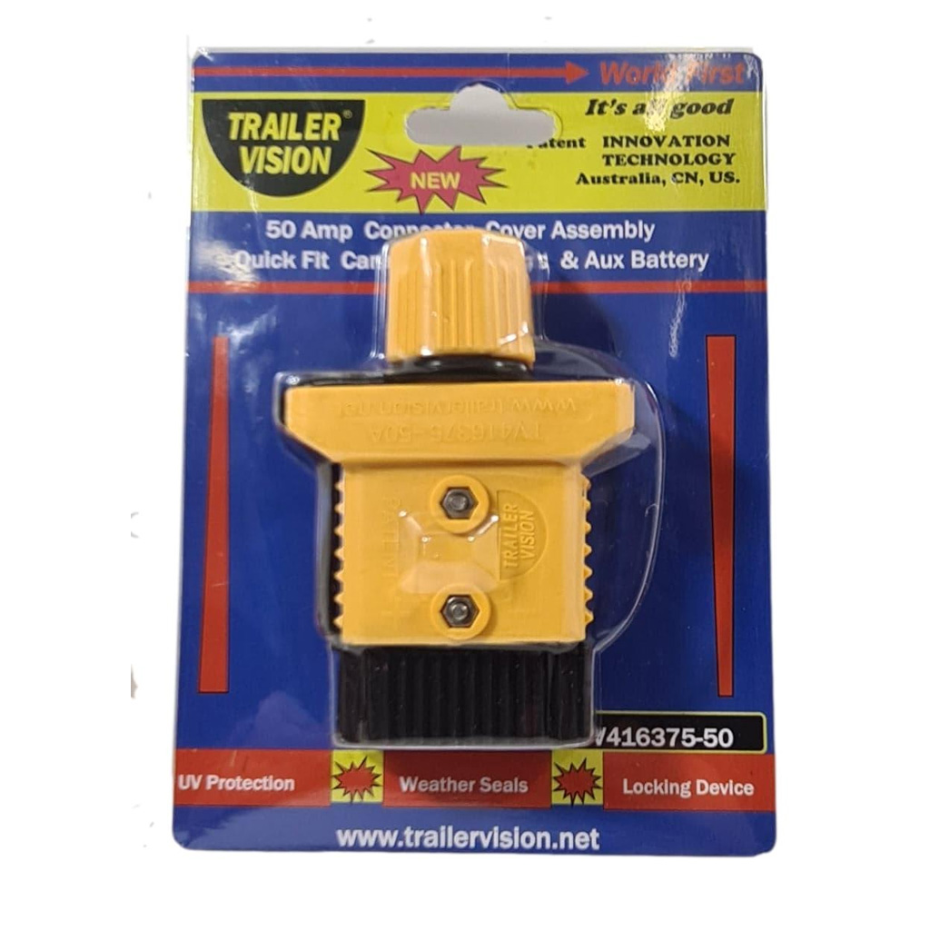 Trailer Vision 50 amp Anderson Plug Cover with Dust Cap Yellow - Image 6