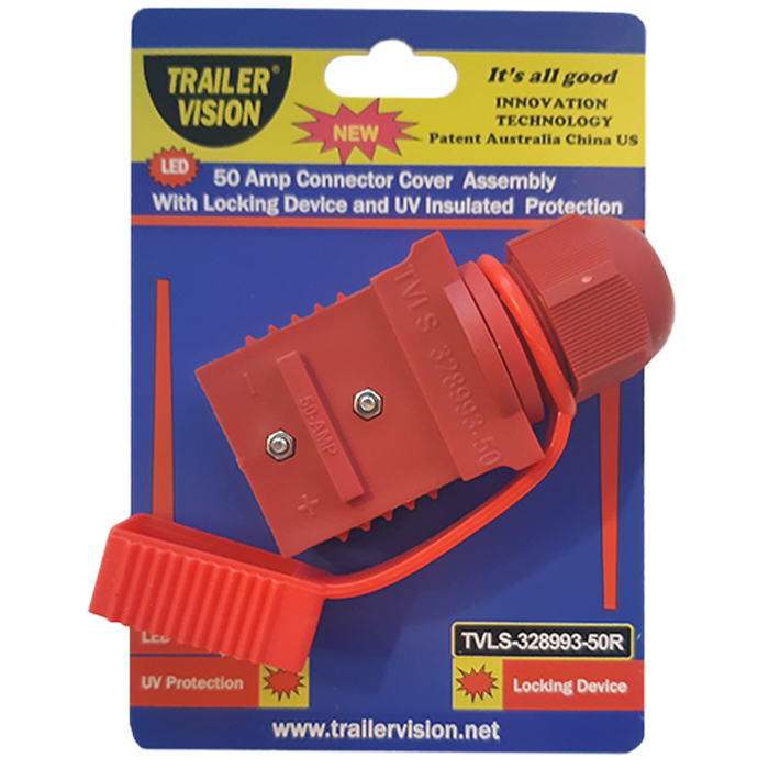 50 amp Anderson Plug Weather Proof Cover Red with LED Power Indicator - Image 2