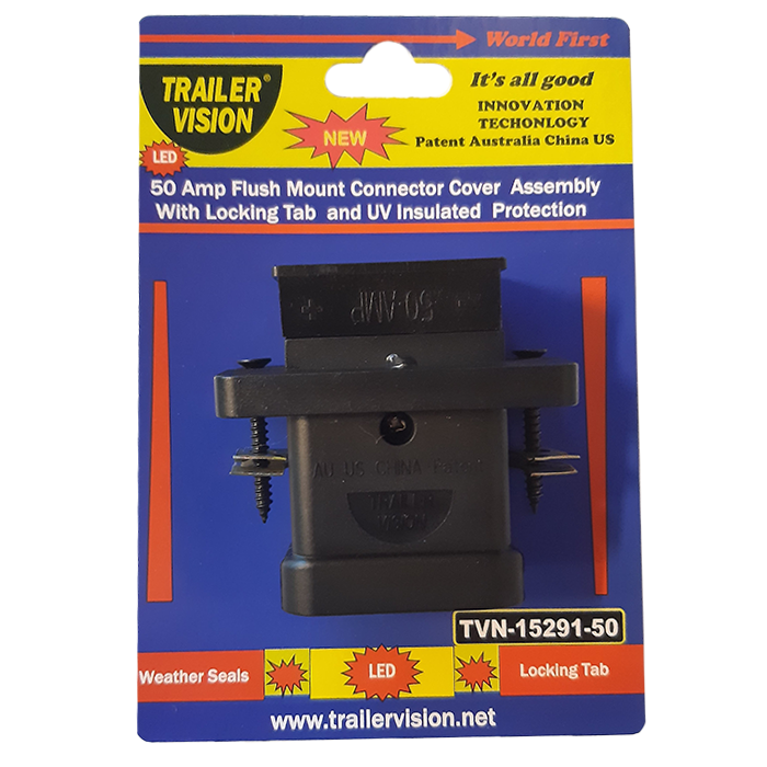 Trailer Vision 50 Amp Anderson Plug Flush Mount External Cover with LED - Image 5