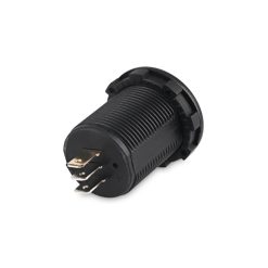 Alternative view of Volt & Amp Meter Round Panel Mount LED Display