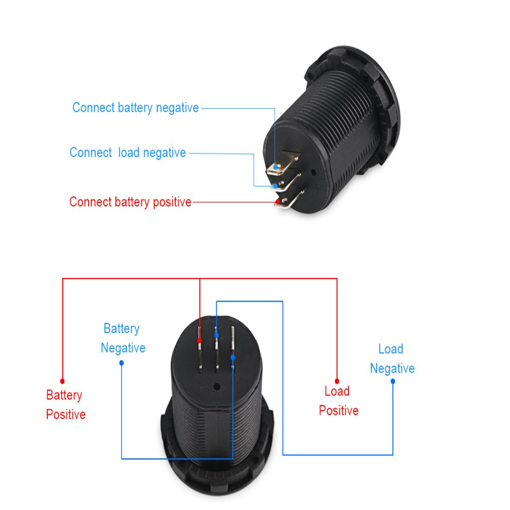 Volt & Amp Meter Round Panel Mount LED Display - Image 5