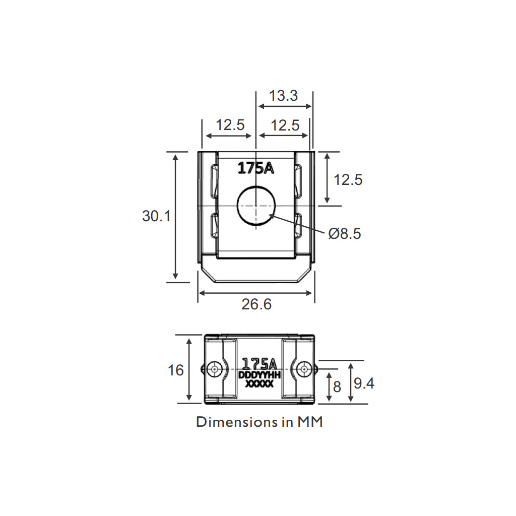 ZCase Fuse Bolt Down Style 40 - 600amp 12 - 32vdc - Image 2