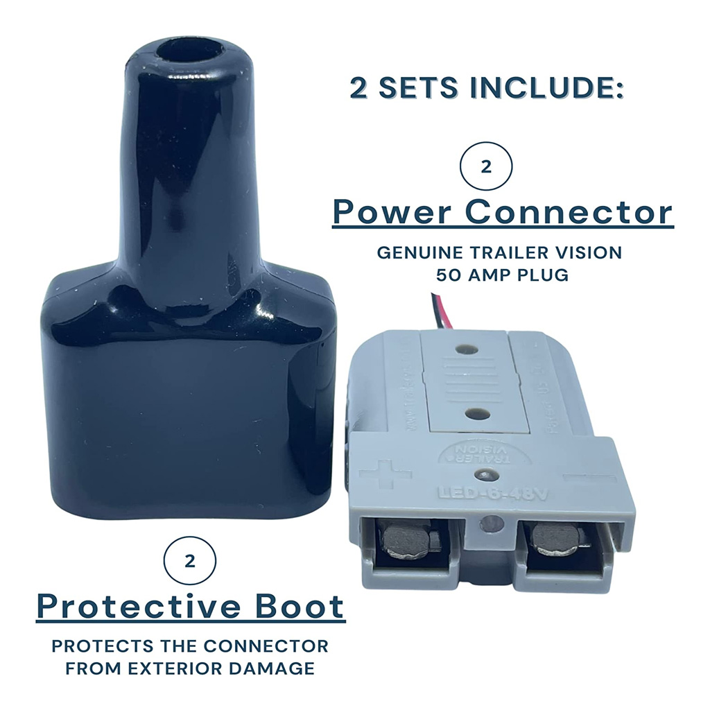 Trailer Vision 50 amp Anderson Style Plug with Boot 2pc Pack