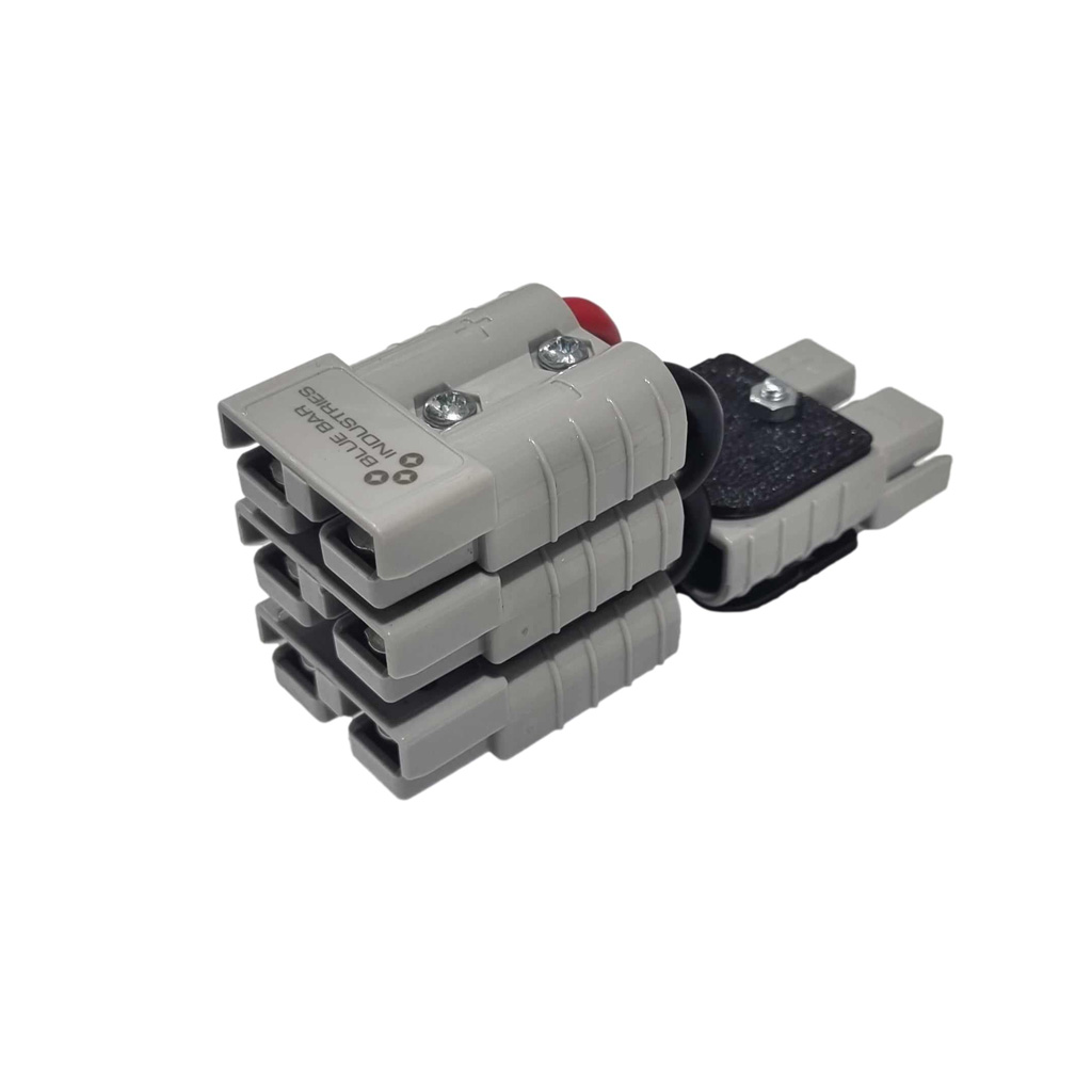 Blue-Bar-DC-14020-Mini-Adaptor-Grey-to-Triple-Grey-50-amp 50 amp Anderson Style Plug