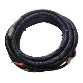 6 B&S (13.5mm2) x 6m 12v Power Lead with Resettable Breaker, Heavy Duty Cable Lugs, Split Tube, 50 amp Anderson Style Plug