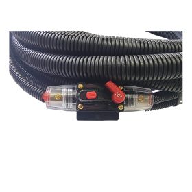 6 B&S (13.5mm2) x 6m Power Extension Lead with 50 amp Resettable Circuit Breaker, Heavy Duty Cable Lugs, Split Tube, 50 amp Anderson Style Plug