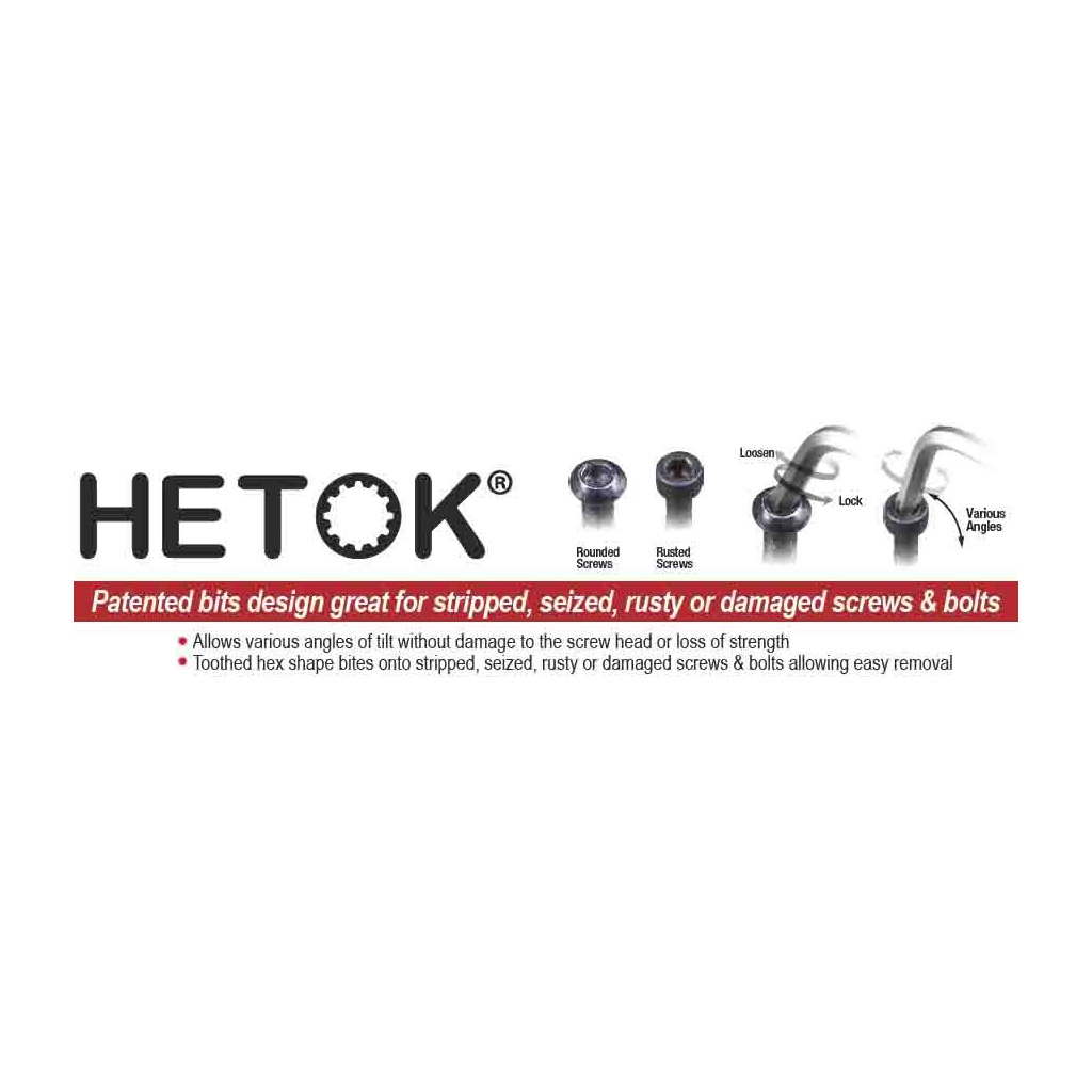 PK Tool Hetok Combination Bits S2 Steel 42pc Set - Image 3